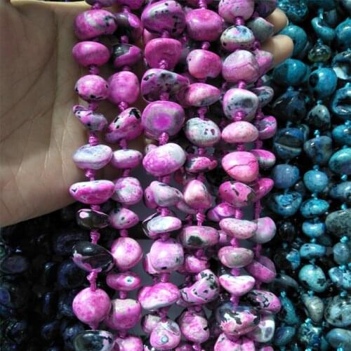 Strand 48cm Irregular Loose Agates Stone Beads 15-19mm Size For Jewelry Bracelet Necklace Natural Stone Beads DIY Accessories