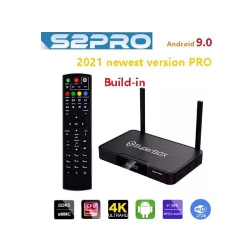 2021 new version new design new feature superbox s2pro 2G+16GB 6k ultra H.265 smart tv box for USA Canada latin Mexico tv box