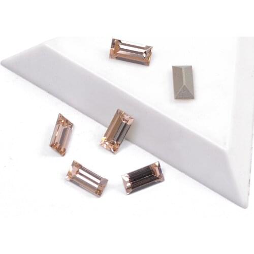 YANRUO 4501 Lt. Peach Color Top Fancy Rhinestone 5x20mm 20pcs/pack Nail On Rhinestones Bling Stones For Nails Art Decoration