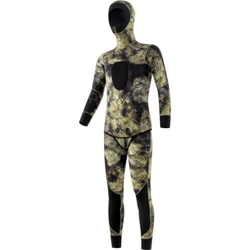 Camouflaged 3mm Full Thin Thermal Wetsuit Pants 3mm Camo Shirt Diving Drysuit 3mm Backpack Dry Wetsuit