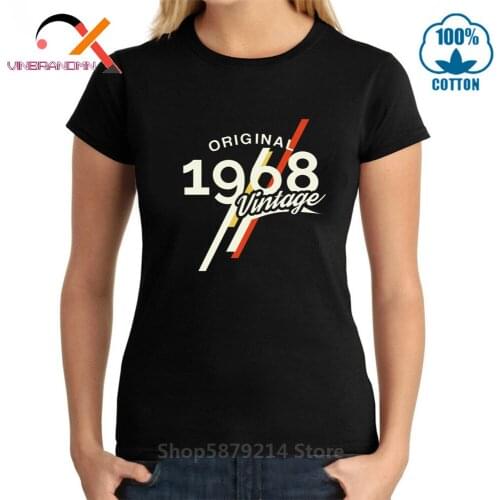 Vintage 1968 classic T shirts woman Sleeve sleeve O-neck T-shirt Retro original parts Tee Mothers day birthday gift family Tees