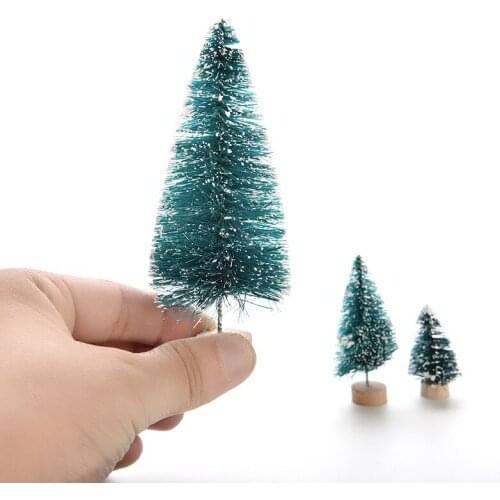 1/3/5/10pcs DIY Christmas Tree Small Pine Tree Mini Trees Placed In The Desktop Home Decor Christmas Dollhouse Decor Kids Gifts