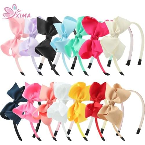 1Piece Children Bowknots Bows Hairband Girls Grosgrain Ribbon Bow Headband for Party Hair Accessories