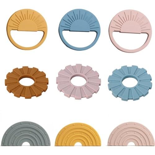 Bite Bites Baby Teether 1pc Silicone Sun Teether Food Grade Silicone BPA Free DIY Teething Toys For Teeth Children Chew Toy