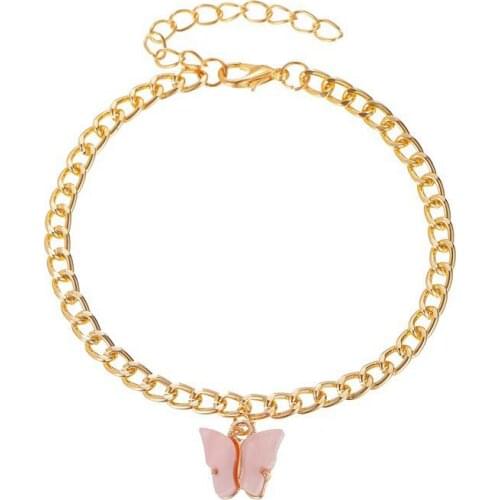 1pc Women Anklet Fashion Butterfly Decor Ankle Charm Bracelet Beach Anklet Ankle Chain Jewelry Accessories Party Dress Up