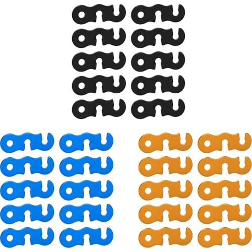 10/20pcs Outdoor Camping Rope Buckle Paracord Cord Adjust Fixed Buckle Travel Kit Tarp Canopy Rope Tensioners Fastener Kit