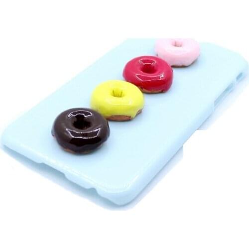 10Pcs Resin Doughnut Cute Kawaii FlatBack Cabochon Decorative Embellishments for Scrapbooking Craft Doll Toy DIY Accessories