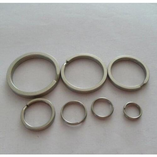 10PCS Titanium Keyring Ti Metal Split Keychain EDC Key ring Circle Accessories FW136