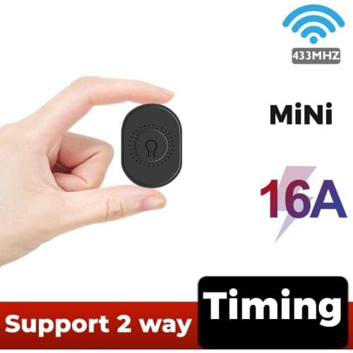 16A Smart Switch Mini Breaker 433MHZ Two Way Controller Wireless Switcher Timing Function Flame Retardant Smart Remote Control