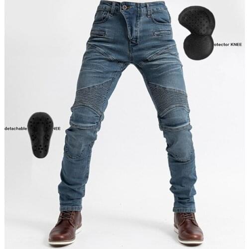 2020 New PK718 Motorcycle Casual riding pants slim stretch locomotive anti-fall pants with protective gear riding jeans