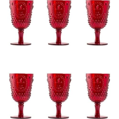 EWs Acrylic Red-Footed Cup 3 Cup + 3 Cup