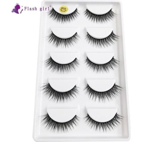Flash Girl Eyelashes 3D Mink Lashes Natural Handmade Lashes Soft Eyelashes High Volume Cruelty Free Mink Lashes Maquiagem 038