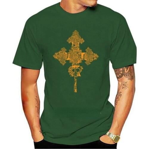 Graphic t shirts Ethiopian Orthodox Church Cross men clothing Summer Cotton Short Sleeve O-Neck Unisex T Shirt woman tshirts