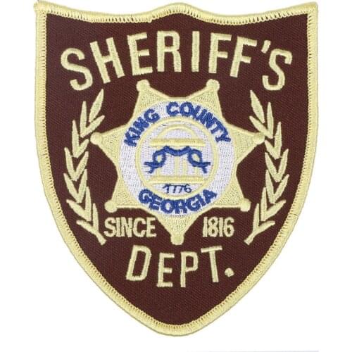 THE WALKING DEAD KING COUNTRY SHERIFF DEPT .CLOTH PATCH SHOULDER BADGE