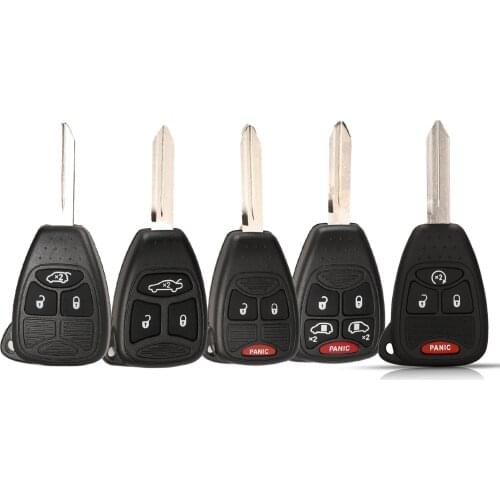 Jingyuqin 2/3/4 Buttons Remote Car Key Shell Case Fob For Dodge Jeep Commander Grand Cherokee Chrysler Aspen 300