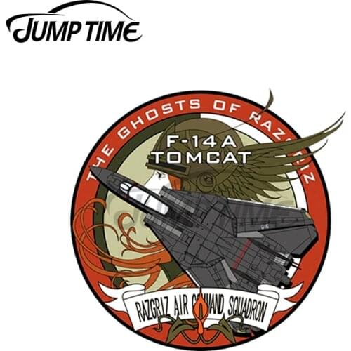 JumpTime 13 x 13cm Ace Combat F-14A Tomcat Razgriz Squadron Badge Car Stickers Vinyl Waterproof Scratch-proof Vehicle Decal