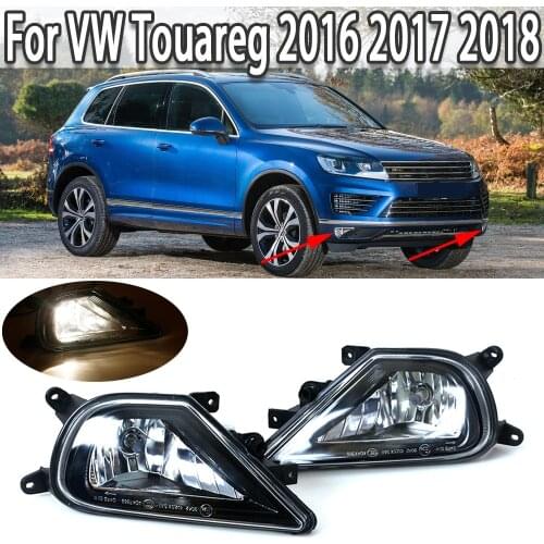 K-Car Left Right Front Bumper Fog Light Lamp Without Buls For Volkswagen VW Touareg 2016 2017 2018 7P6941699G 7P6941700G