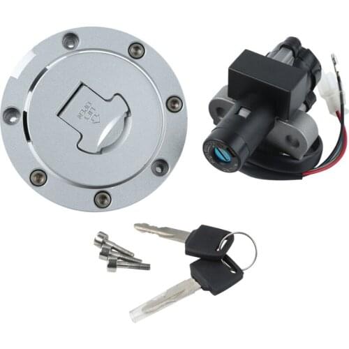 Motorcycle Metal Gas Fuel Tank Cap Cover with Ignition Switch Lock Key For HONDA CB400 1993 94 95 96 97 1998