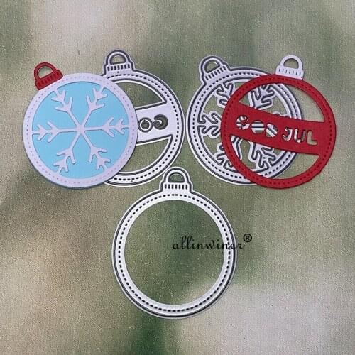 GOD JUL Snowflake Bell Metal Cutting Dies Stencils Die Cut for DIY Scrapbooking Album Paper Card Embossing