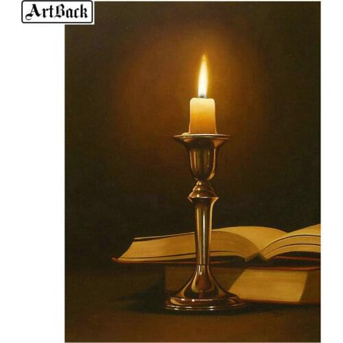 5d diy diamond painting candle picture full square diamond embroidery kit sewing crafts diamond mosaic wall stickers