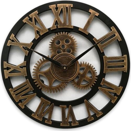 40/45/50Cm Wall Watches Home Decor for Living Room 3D Wall Clock Large/wooden/vintage Wall Clocks Silent/antique Big