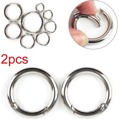 Buckles Clips Plated Gate Spring O-Ring For Purses Handbag Pets Dog Collar Round Push Trigger Style Snap Hook Zinc Alloy