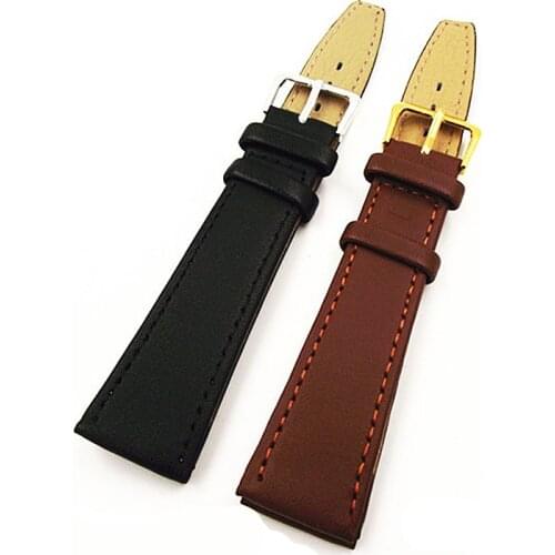 Wholesale 100PCS/lot 12mm 14mm 16mm 18mm 20mm 22mm genuine leather watch band watch strap watch parts black and brown color new