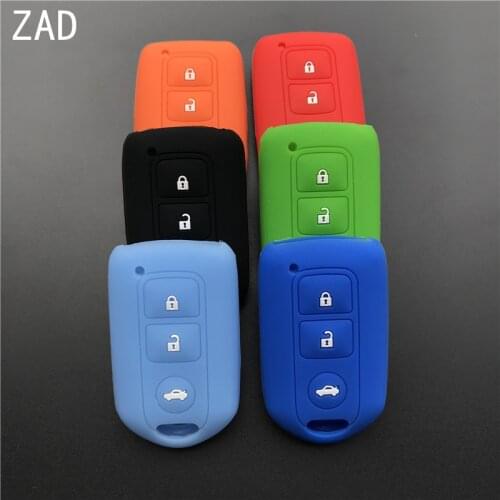 ZAD Silicone Car Key Cover Case Shell Bag Holder For Toyota Yaris Camry 3 Buttons Key Auto Accessory Car-covers