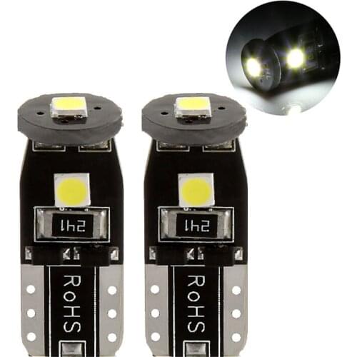 2PCS T10 W5W 168 194 3030 3SMD LED Canbus no error 12V White for Auto Instrument Lamp Dome Reading License Plate Lights