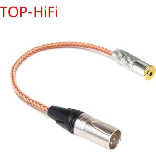 TOP-HiFi Single Crystal Copper 2.5mm TRRS Balanced Female to 4pin XLR Balanced Male Audio Adapter Cable XLR to 2.5mm