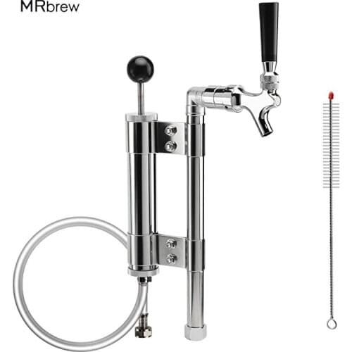 Keg Party Beer Pumps,Duty Draft Beer Picnic Party Pump Keg Tap Upright Convertor with Tall Metal Pump Assemblies 8" Hose Cleaner
