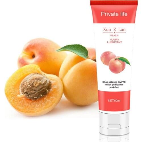 Water-soluble Peach Lubricant 60ml Sexual Anal Analgesic Oral Gel Water Base Oil Strong Sex Lube for Couple Adult Masturbation