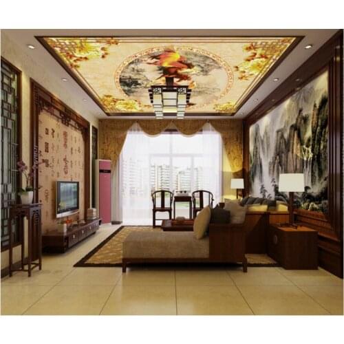 Eight horses colorful ceilings Mural Living Room Study Bedroom Ceiling Wallpaper De Parede 3D