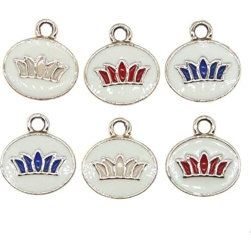 10pcs/lot Simple Indian style straw hat crown Enamel Charms for DIY Bracelet Necklace Earrings Jewelry Handmade Findings XL991