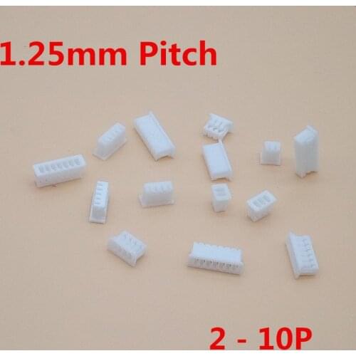 1.25mm Pitch Connector Housing Header 2P/3P/4P/5P/6P/7P/8P/9P/10P Selectable