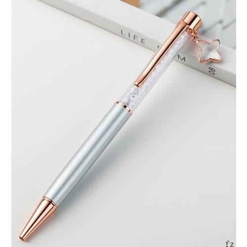 200 Pcs Kawaii Ballpoint Pen Fashion Girl Star Ball Pens Crystal Pendant Metal Pen Novelty School Office Supplies