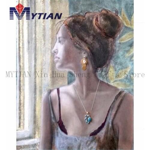 5D DIY Diamond Painting Original Portrait Woman Painting Diamond Embroidery Wall Sticker Cross Stitch Full Drill Home Decoration