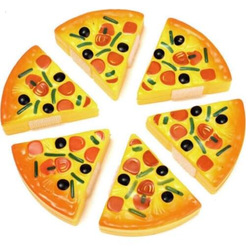 6PCS Childrens/Kids Pizza Slices Toppings Pretend Dinner Kitchen Play Food Toys Fashion Home DIY Decorations