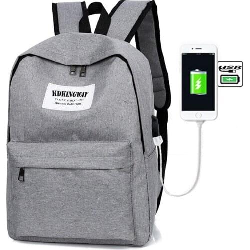 AUGUR 2018 Unisex Men Women Backpack School Bag Teenagers Laptop Backpacks USB Charging Travel Bags Large Notebook backpack 1803