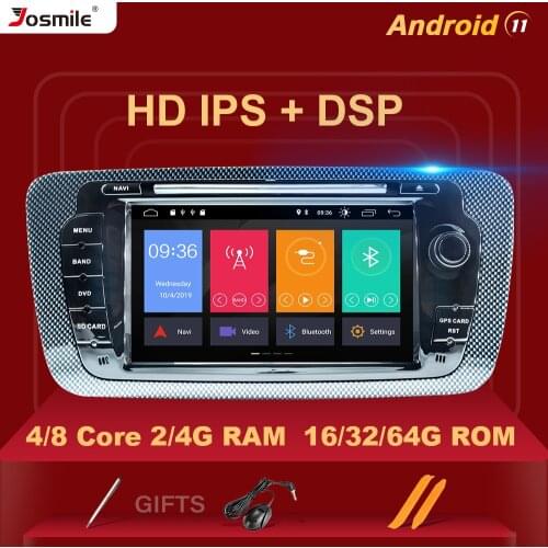 8 Core 4GB 64G 2 Din Android 11 Car Radio DVD Player For Seat Ibiza 6J MK4 SportCoupe Ecomotive Cupra Multimedia GPS Navigation