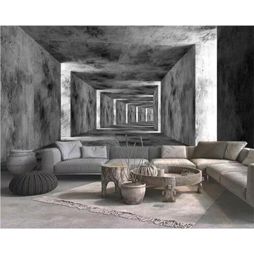 Beibehang Customized modern dark three-dimensional beautiful space corridor background wallpaper wall papers home decor