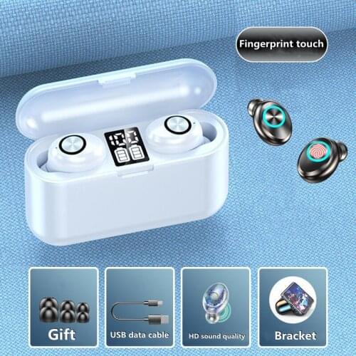 Wireless Earphones TWS Bluetooth 5.2 HIFI Mini In-ear Earbuds Stereo Bass LED Power Display Sports Waterproof Heasets HD Call