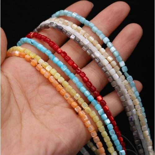 New Natural Seashell Beads Red Blue White Dyed Shell Small Loose Bead for Jewelry Making Bracelet Necklace Accessories