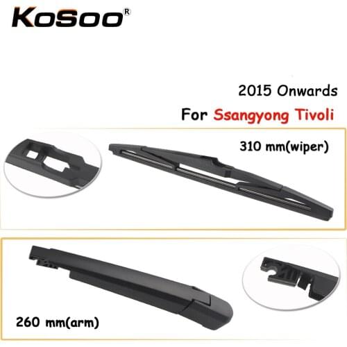 KOSOO Auto Rear Car Wiper Blade For Ssangyong Tivoli,310mm 2015 Onwards Rear Window Windshield Wiper Blades Arm,Car Accessories