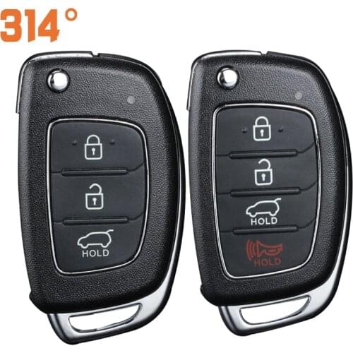 3/4 buttons Black Smart Car Key Remote Control Replacement Shell Suit For HYUDNA MISTRA IX25IX35 Elantra Santafe Car Key Shell