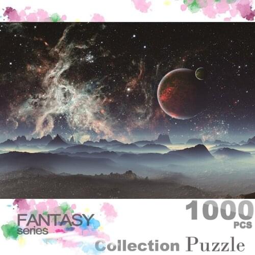 Wooden Puzzle 1000 Piece Universe jigsaw puzzle Space Mars Adult Kids Educational Intellectual Family Children Puzzles Game