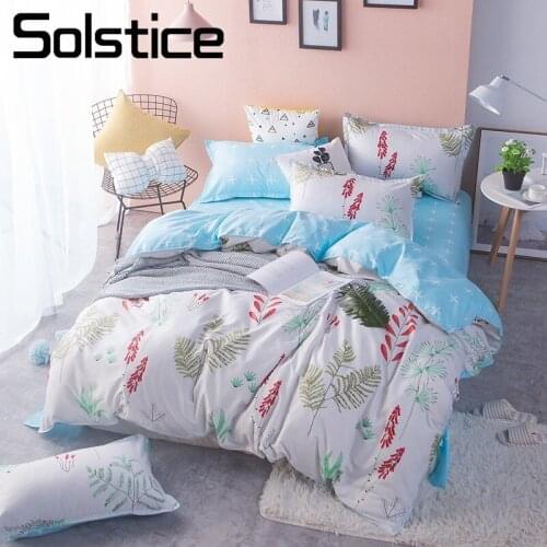 Solstice Home Textile Girls Teen Bedding Sets Duvet Cover Pillowcase Bed Sheet King Queen Twin Size White Flower Grace Bed Linen