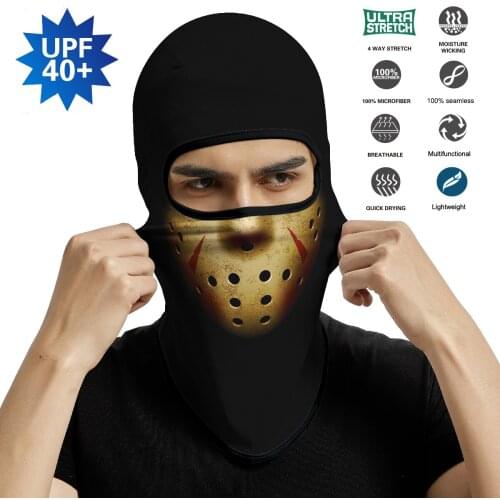 Jason Voorhees Full Face Mask Scarf Mascarillas Headband Cycling Neck Gaiter Tube Buff Sport Bandana Washable Balaclava Summer