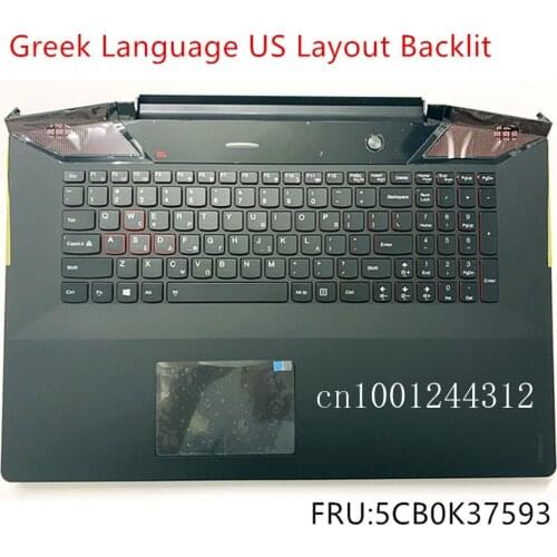 Greek New Original For Lenovo ideapad Y700-17 Y700-17ISK US Palmrest Upper Case Keyboard Bezel Cover 5CB0K37593