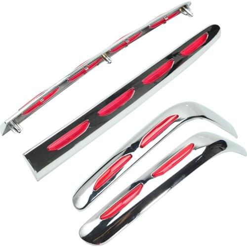 Chrome Motorcycle Fairing Trunk Saddlebag Moldings Decoration Cover Kit case for Honda Goldwing GL1800 2001-2011